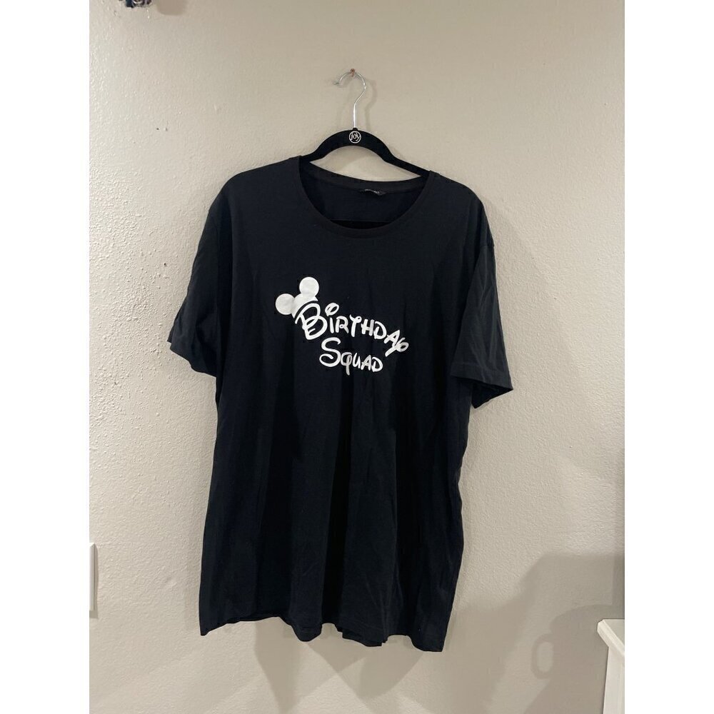 Daddy   Birthday Squad T-Shirt black and white short sleeve size 2xl